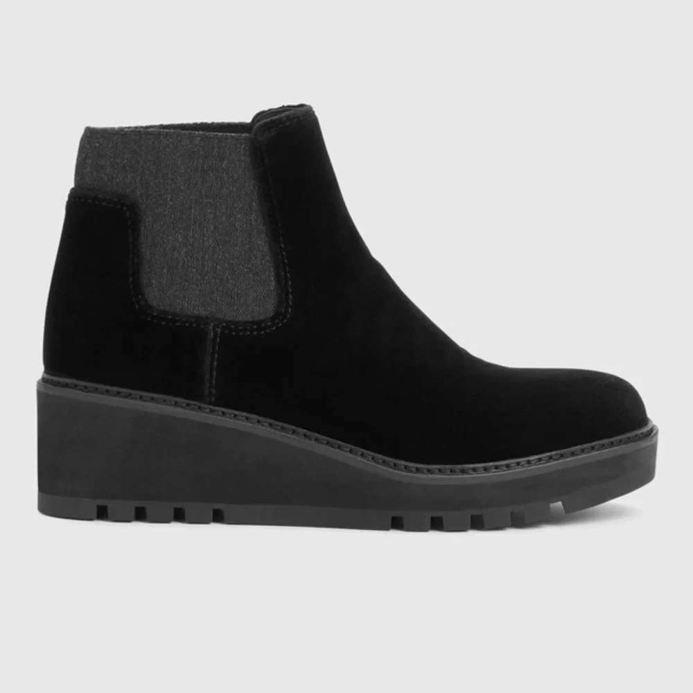 Chelsea Wedge Washed Leather Bootie